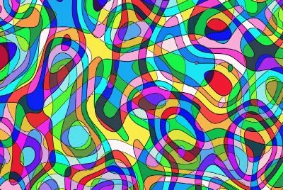 Retro- Psychedelic- Forma jigsaw puzzle