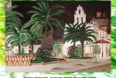 AZUAGA (BADAJOZ)â€“ PLAZA DEL CRISTO DEL HUMILLADERO jigsaw puzzle
