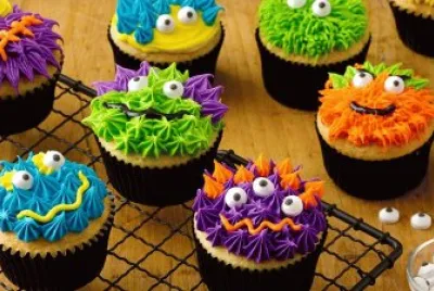 Scary Monster Cupcakes