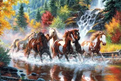 CABALLOS EN EL RIO