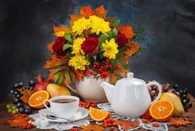 Autumn Still Life Display-Art