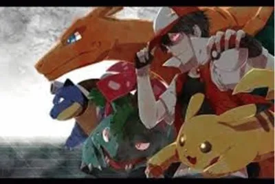 rojo con sus pokemons