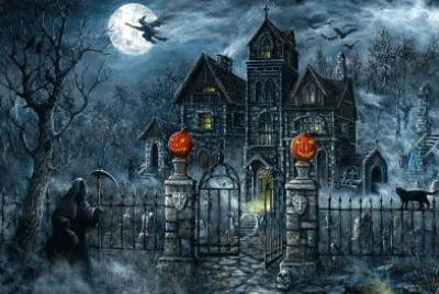 פאזל של Scary Halloween Mansion