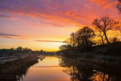 red sunrise Scotland