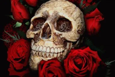 Scary Skull with Pierced Nose Ring