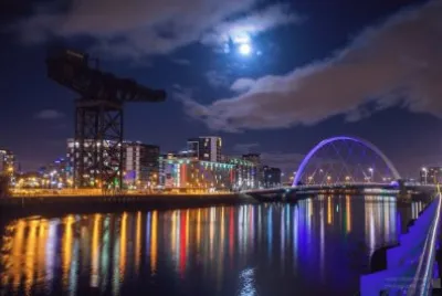 Glasgow river lights jigsaw puzzle