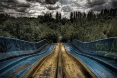 Old Theme Park Slide in Belgium