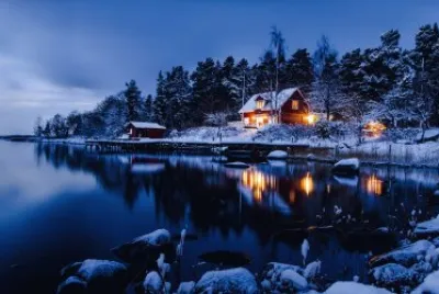 maison au bord de l 'eau jigsaw puzzle