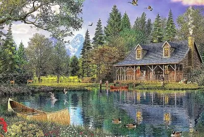 chaumiÃ¨re au bord de l 'eau