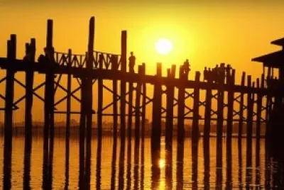 U Bein Bridge  Dusk 1850 Teakwood jigsaw puzzle