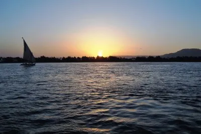Atardecer en El Nilo, Egipto. jigsaw puzzle