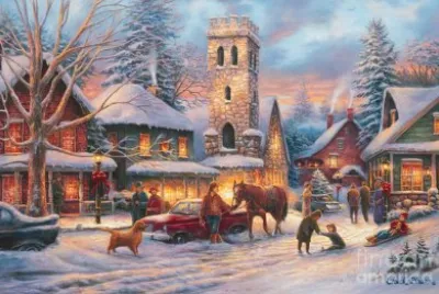 Pueblo en navidad