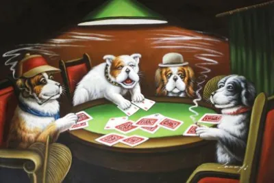Juego entre perros jigsaw puzzle