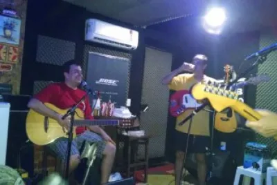 In the Studio with my band