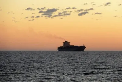 Carguero en Montevideo, Uruguay.