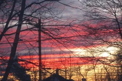 Sunset over neighbour 's house jigsaw puzzle