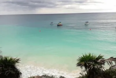 Paisaje marino en Tulum.