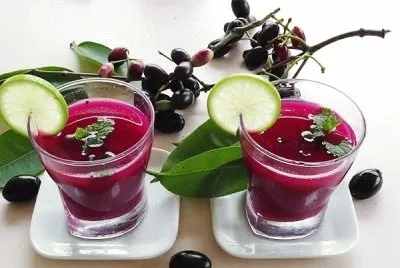 Healthy Black Plum Juice