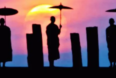 U Bein Bridge at Sunset
