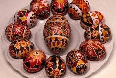פאזל של PÃªssankas, tradicionais ovos ucranianos de PÃ¡scoa