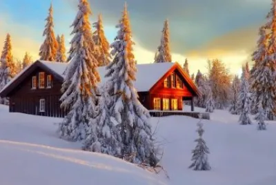 CabaÃ±a invernal jigsaw puzzle