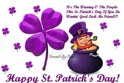 Purple St Patrick 's Day