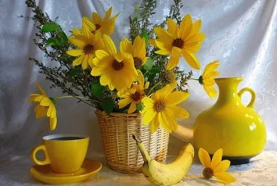 Vibrant Yellow Still Life-Art