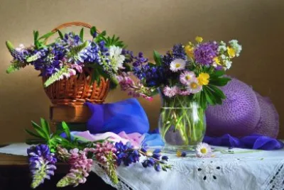 Beautiful Spring Floral Still Life-Art