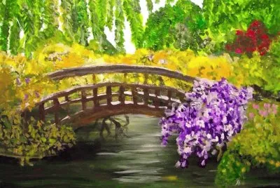 creek with bridge