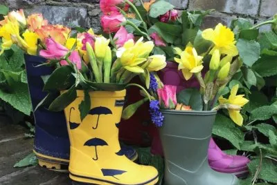 Clever Rain Boot Planters