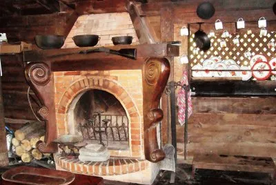 Chimenea en casa campestre de Costa Rica. jigsaw puzzle