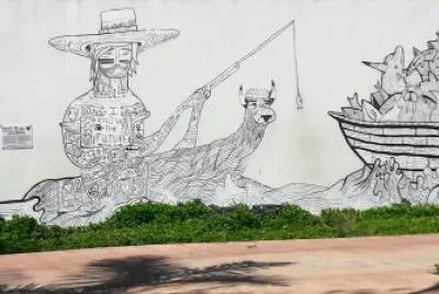 Mural en Isla Cozumel.