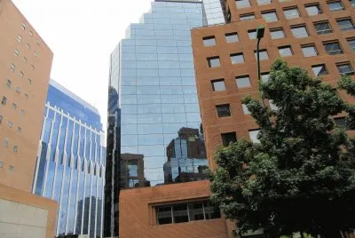 Edificios en el centro de Santiago de Chile.