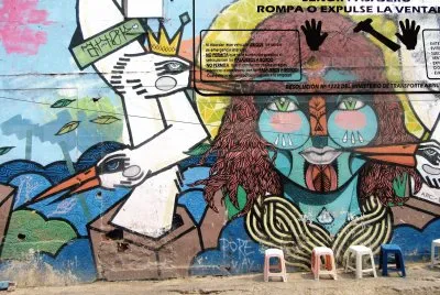 Mural en Cartagena, Colombia.