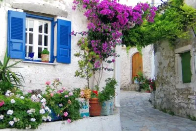 TÃ­pica calle en las islas CÃ­cladas