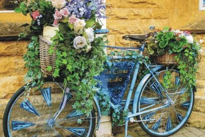 Bicycles with flowers