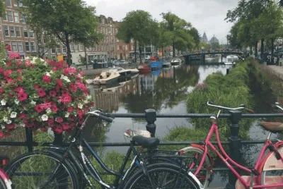 Bicycles with flowers
