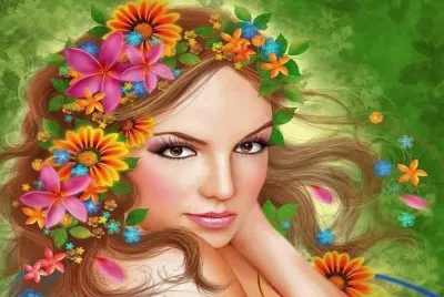 rostro con flores jigsaw puzzle