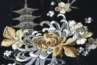 פאזל של embroidered flowers