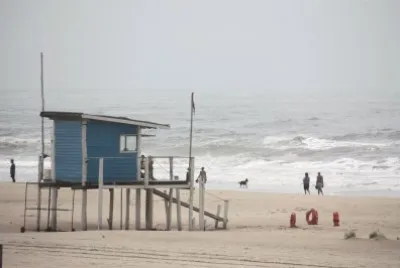 Casa azul del guardavidas