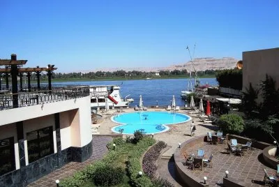Vista de El Nilo desde Luxor, Egipto.