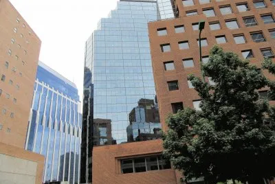 Edificios en el centro de Santiago de Chile.