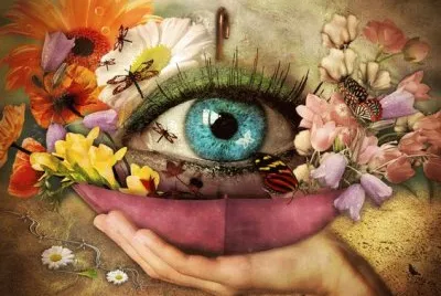 Eye with Flowers