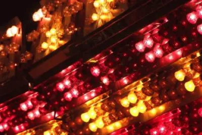 carnival lights on a ride
