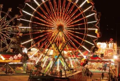 carnival scene at night