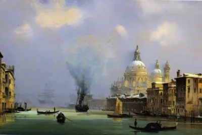 Caffi venise sous la neige