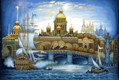 laque russe bleue jigsaw puzzle