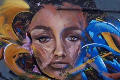 Mural callejero en CancÃºn.