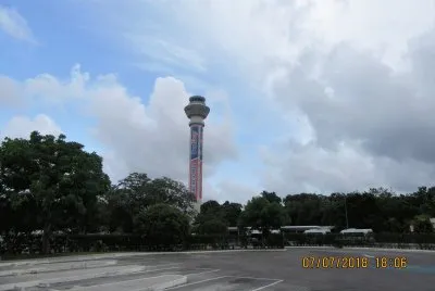 Faro en Puerto JuÃ¡rez, Quintana Roo.