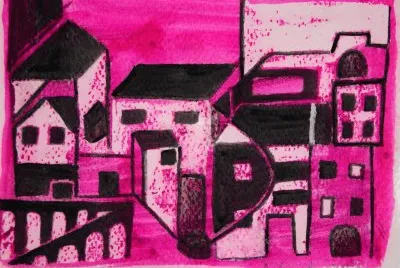 pink black jigsaw puzzle